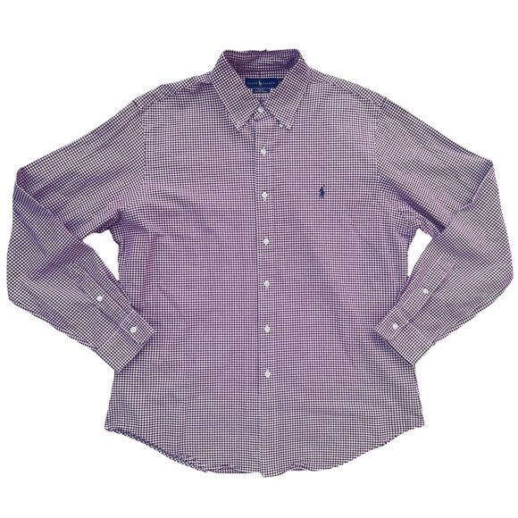 Ralph Lauren Men’s Slim Fit Stretch Oxford Gingham Button Down Shirt - Size XL - Picture 2 of 9